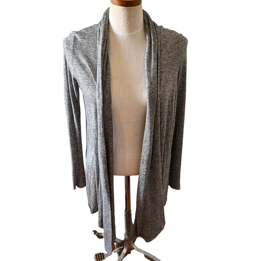 Rory Beca Lightweight Open Front Cardigan Sweater Gray M